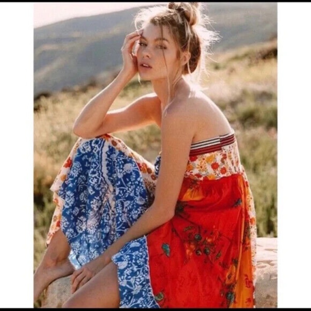 Free People strapless Maxi dress Small